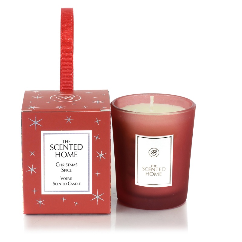 Ashleigh and Burwood Christmas Spice Votive - 70g In Red