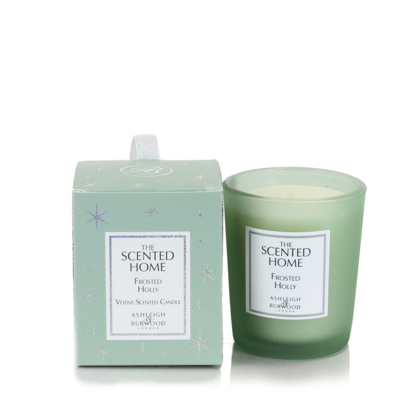 Ashleigh & Burwood Frosted Holly Votive - 70g