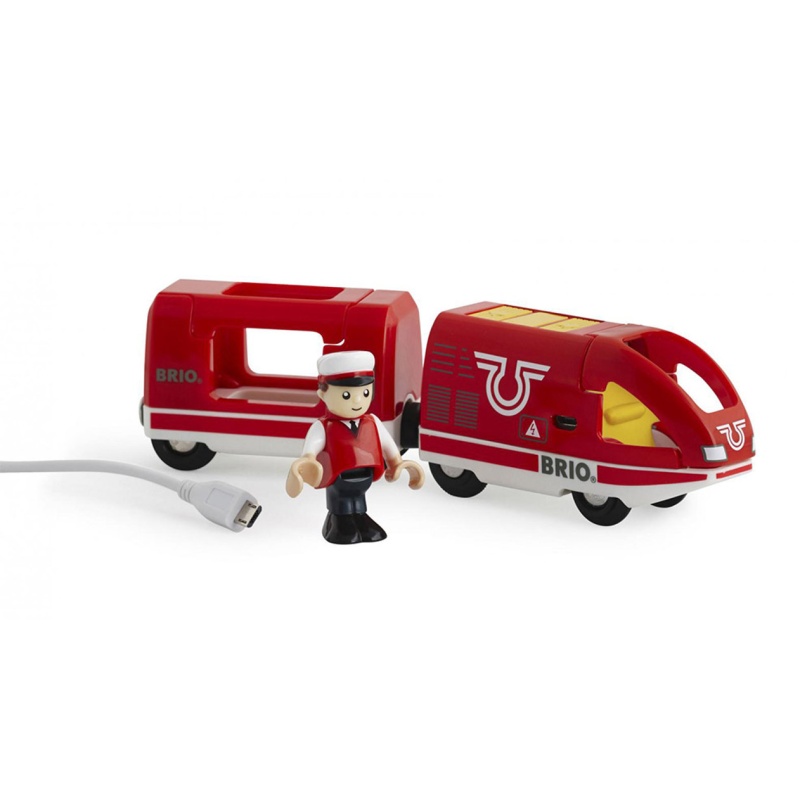 Brio Travel Rechargeable Train Red