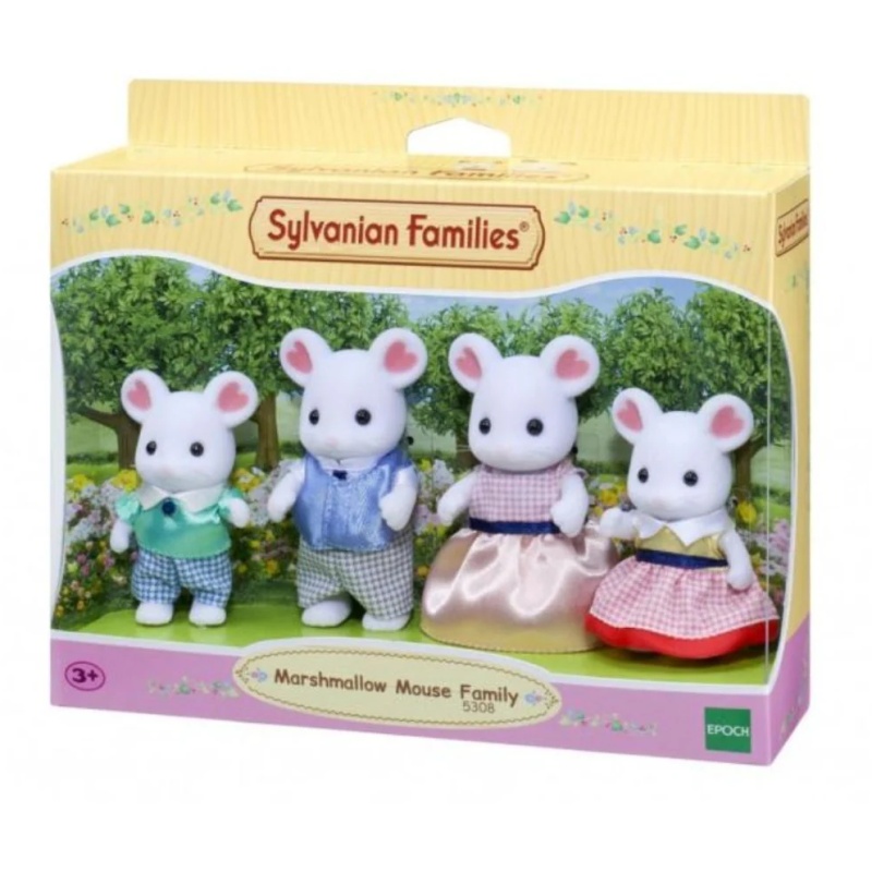 Sylvanian Families Marshmallow Mouse Family