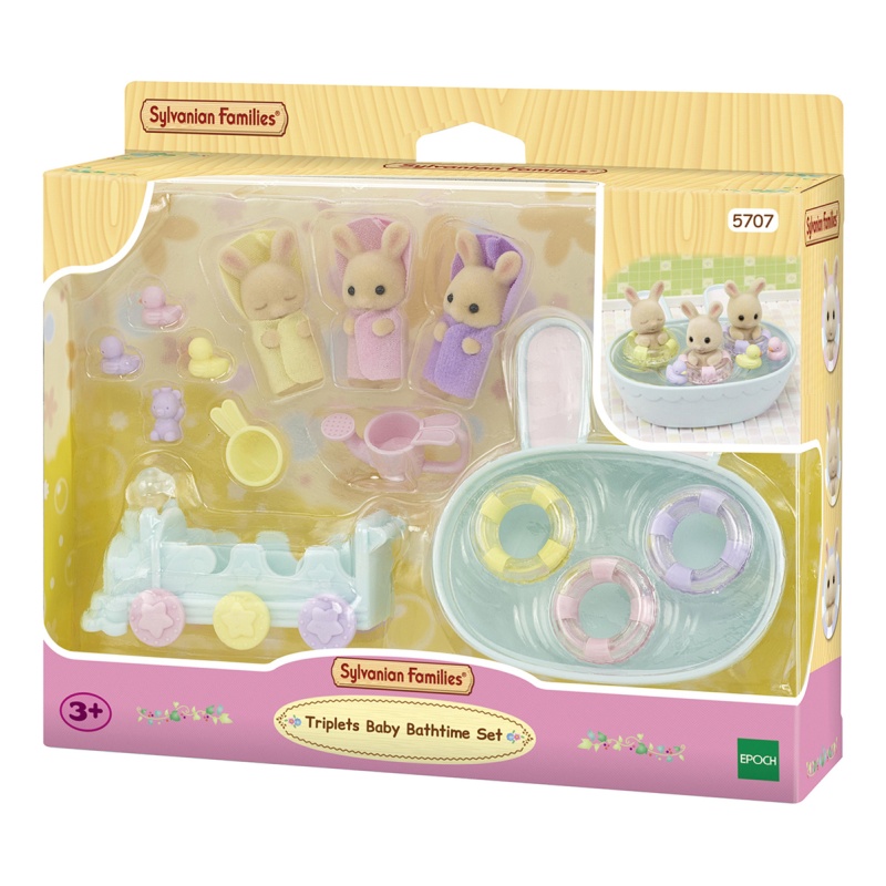 Sylvanian Families Triplets Baby Bathtime Set