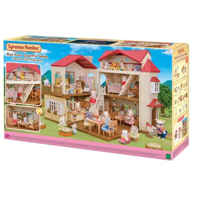 Sylvanian Families Red Roof Country Home - Secret Attic Playroom