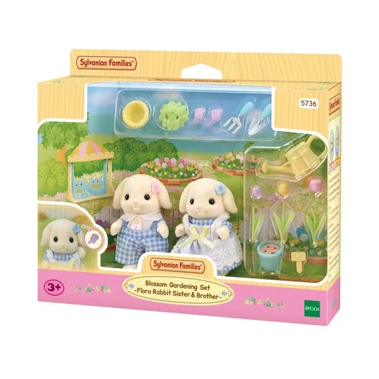 Sylvanian Families Blossom Gardening Set - Flora Rabbit Sister & Brother