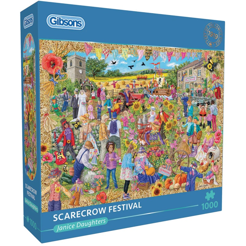 Gibsons Scarecrow Festival 1000 Piece Puzzle In Multi