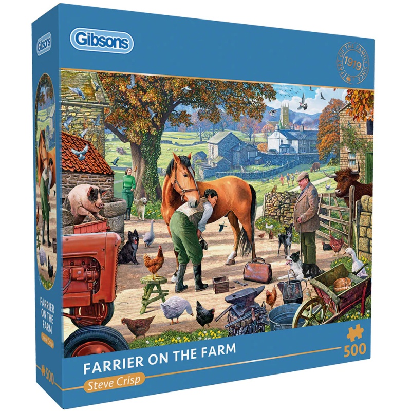 Gibsons Farrier on the Farm 500 Piece Puzzle In Multi