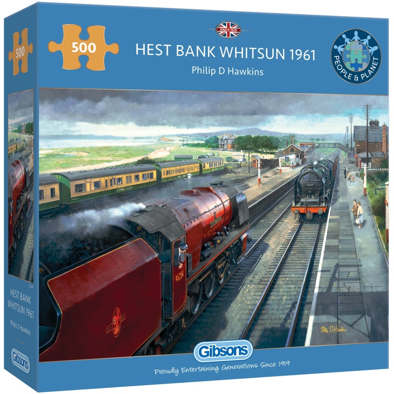 Photos - Jigsaw Puzzle / Mosaic Gibsons Hest Bank Whitsun 1961 500 Piece Puzzle In Multi