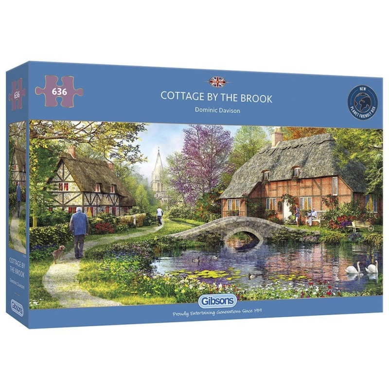 Gibsons Gibsons Cottage by the Brook 636 Piece Panoramic Puzzle