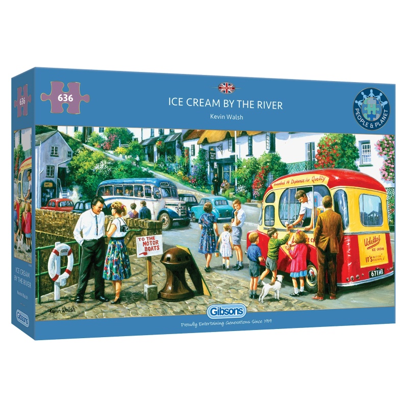 Gibsons Gibsons Ice Cream by the River 636 Piece Panoramic Puzzle