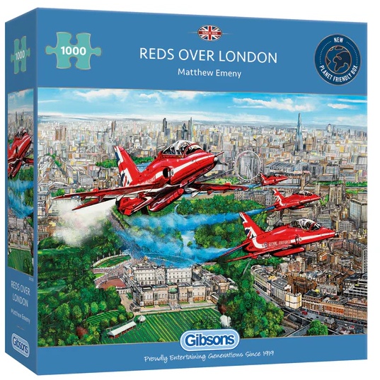 Gibsons Reds Over London 1000 Piece Puzzle In Multi