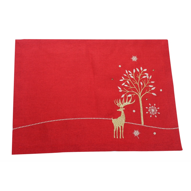 Peggy Wilkins Shimmer Stag  red Multi Placemat