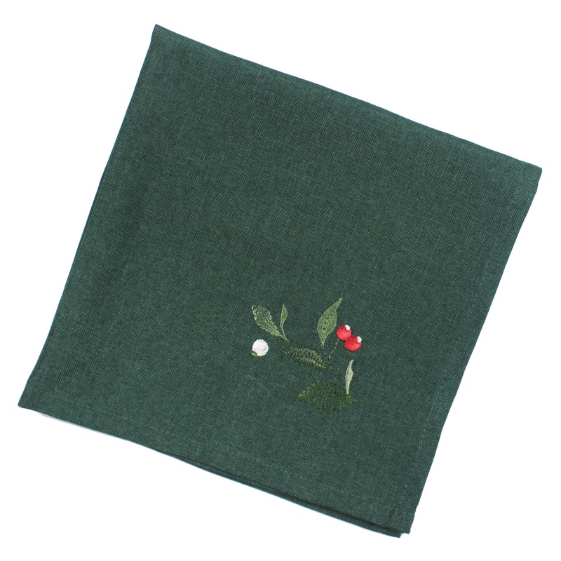 Peggy Wilkins Rosehip Napkin 45cm - Green