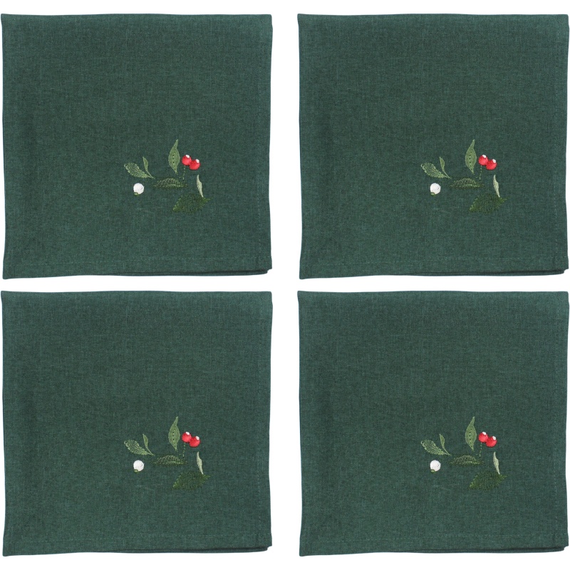 Peggy Wilkins Peggy Wilkins Rosehip Napkins 45cm - Green