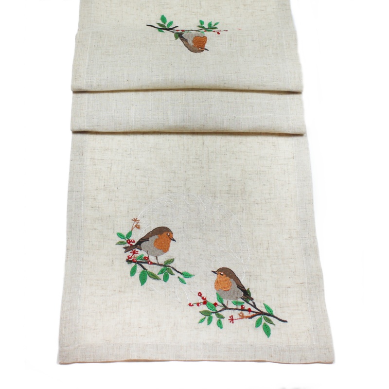 Peggy Wilkins Robins Shadow Table Runner 35x190cm - Beige