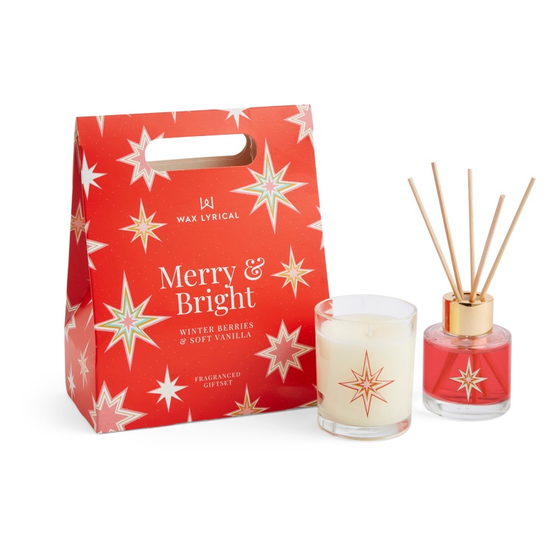 Wax Lyrical Merry & Bright Votive & Diffuser Set