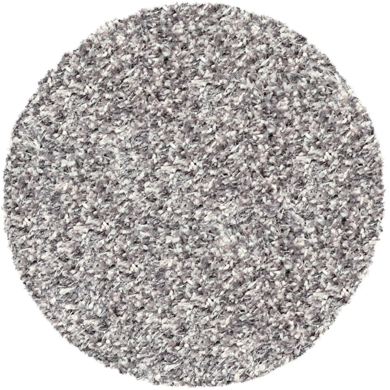 Mastercraft Mastercraft 039-001/6699 Twilight Shaggy Round Rug - White/Silver