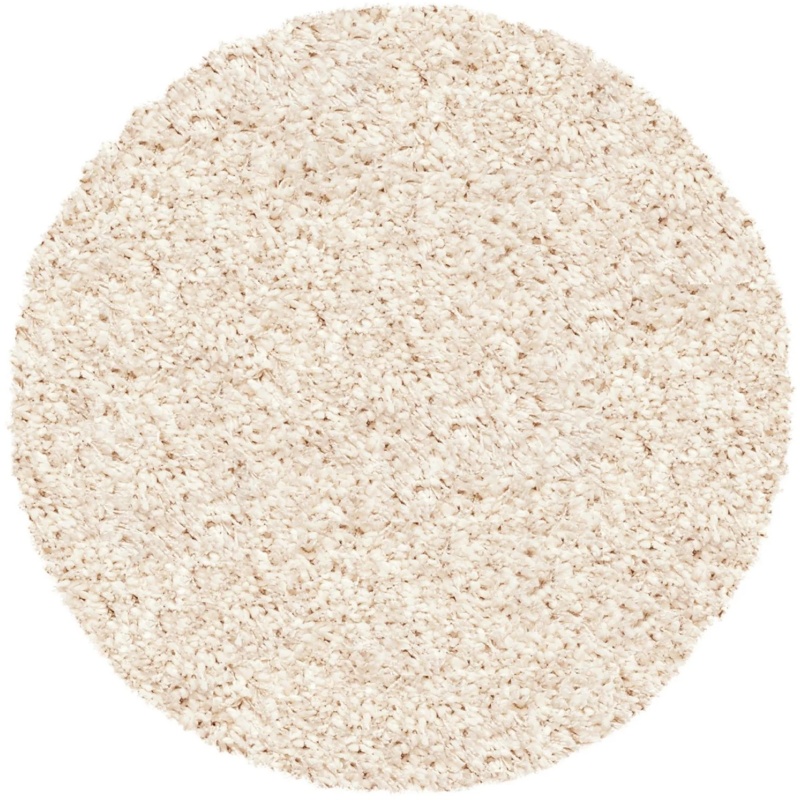 Mastercraft Mastercraft 039-001/6926 Twilight Shaggy Round Rug - Light Cream