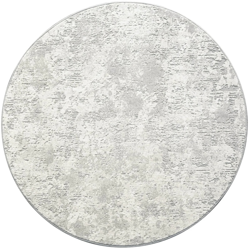 Mastercraft Mastercraft 52023/6484Canyon Round Rug - Light Grey