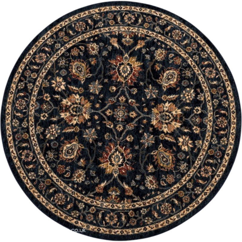 Mastercraft Mastercraft 057-0166/3434 Da Vinci Round Rug - Navy