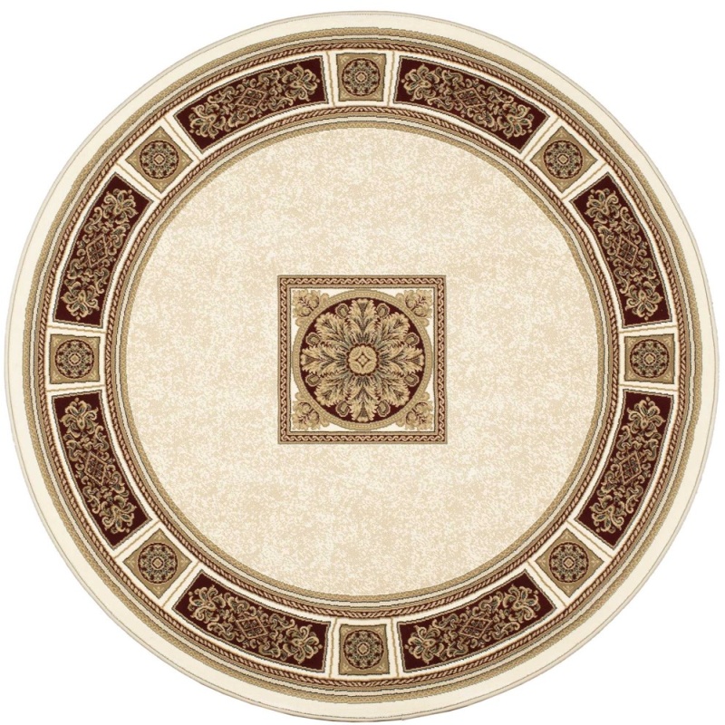 Mastercraft Mastercraft 057-0801/6414 Da Vinci Round Rug - Cream/Red