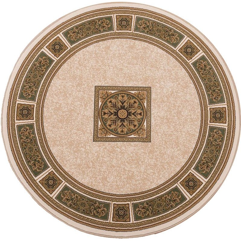 Mastercraft Mastercraft 057-0801/6444 Da Vinci Round Rug - Beige/Green