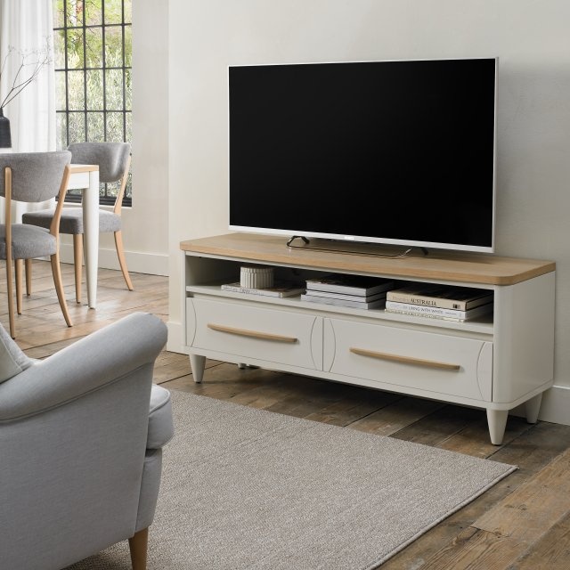 Delta Scandi Oak and Soft Grey Entertainment Unit