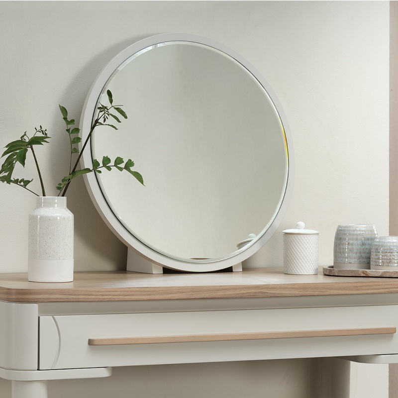 Downtown Delta Scandi Oak & Soft Grey Vanity Mirror