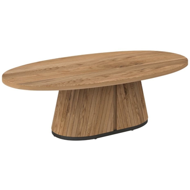 Kingston Rustic Oak Oval Coffee Table