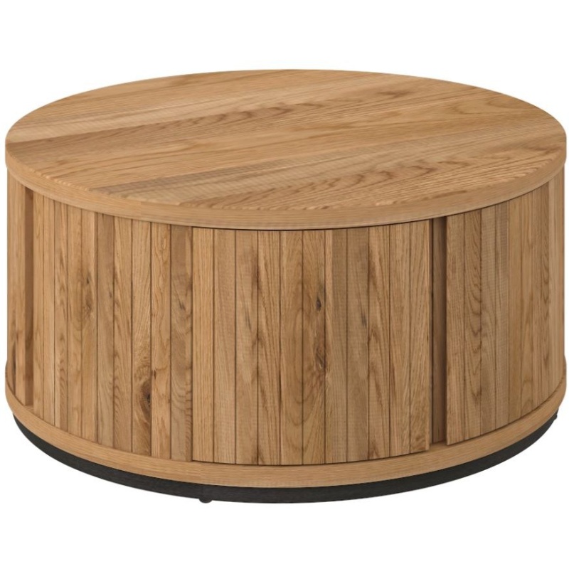 Kingston Rustic Oak Round Coffee Table