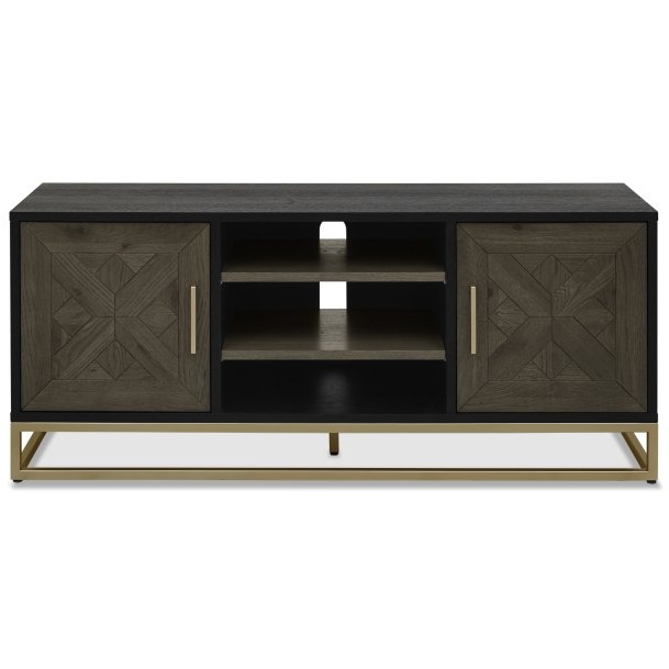 Vancouver Fumed Oak Entertainment Unit With Door