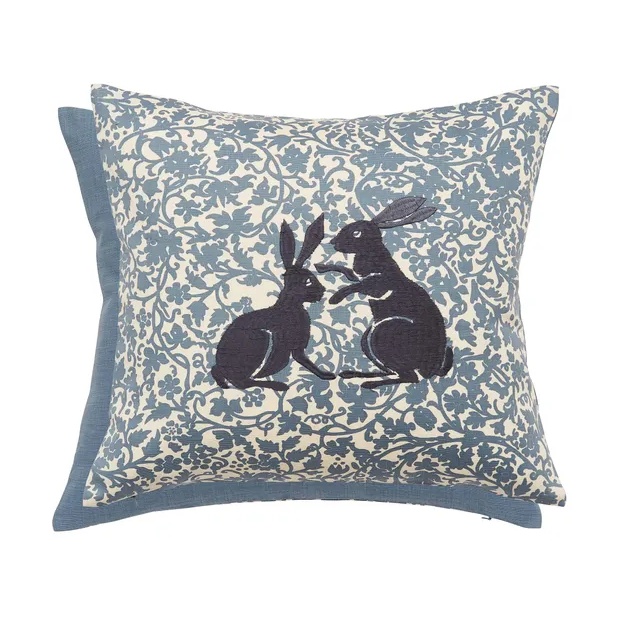 Morris & Co Kennet Indigo & Gold Cushion