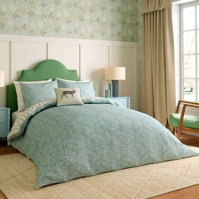 Sanderson Options Everly Duck Egg Duvet Set