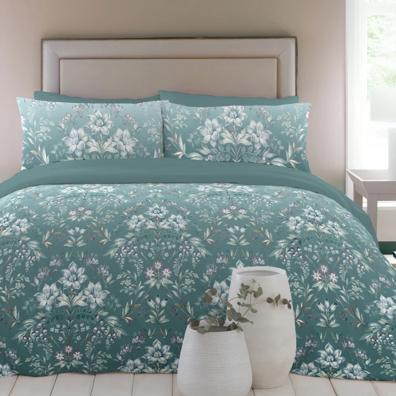 Appletree Ellwood Teal Velvet Duvet Set