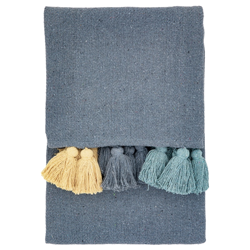 Reynosa Tassel Throw 130cm X 170cm - Blue