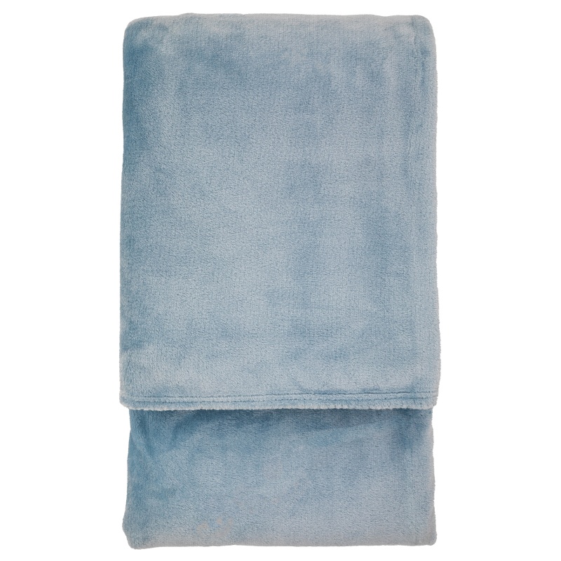 Santa Fe Fleece Super Soft Throw 200cm X 220cm - Blue