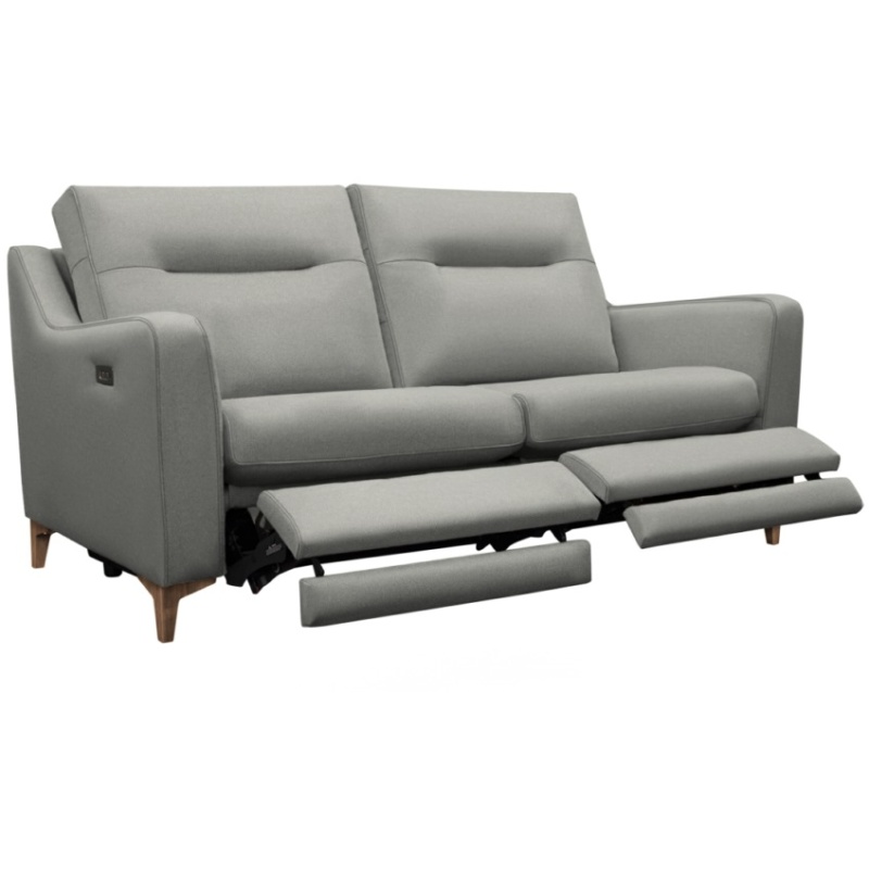 G Plan G Plan Austen 3 Seater Leather Sofa With Double Power Footrest & USB