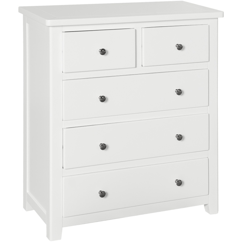 Cannes 2+3 Chest of Drawers - Painted White