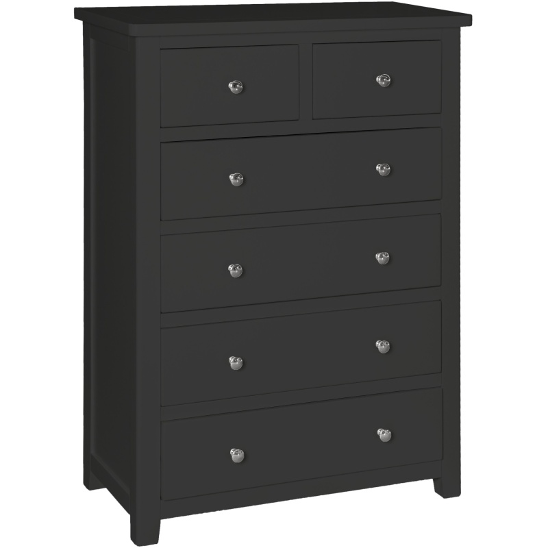 Cannes 2+4 Chest of Drawers - Painted Charcoal