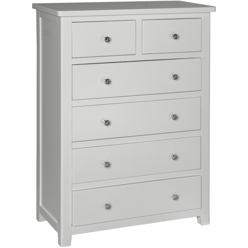 Cannes 2+4 Chest of Drawers - Painted Pebble Grey