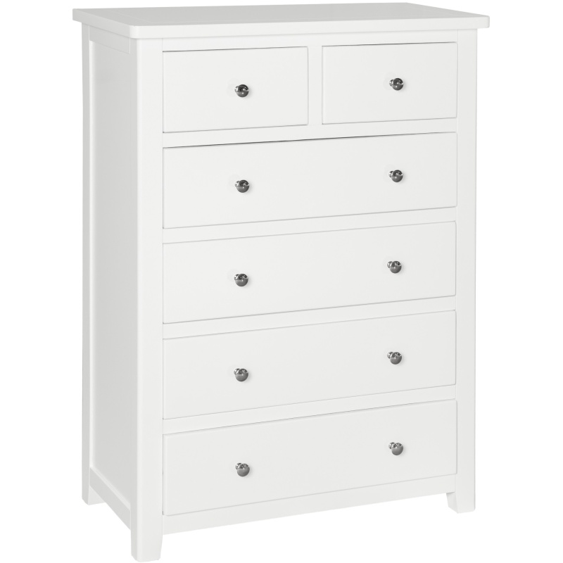 Cannes 2+4 Chest of Drawers - Painted White