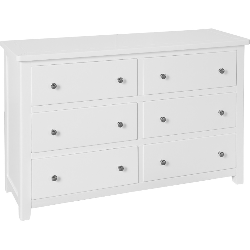 Cannes 6 Drawer Chest - Painted White