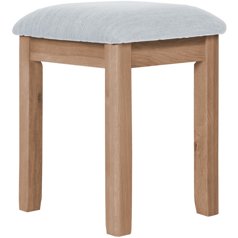 Cannes Upholstered Dressing Table Stool - Oak