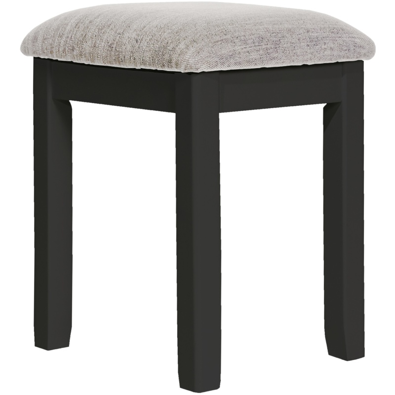 Downtown Cannes Upholstered Dressing Table Stool - Painted Charcoal