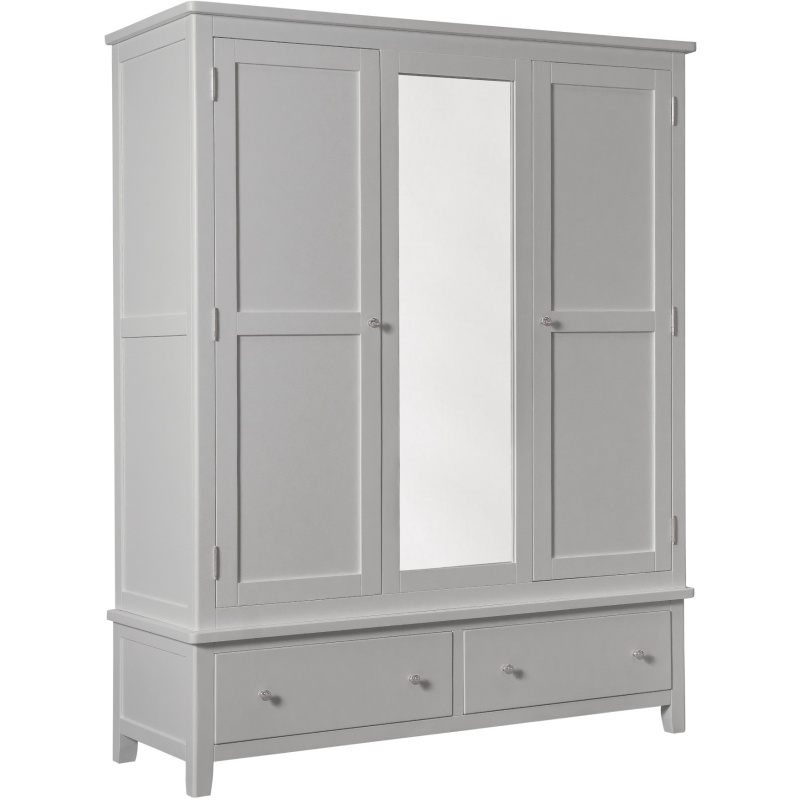 Cannes Triple Wardrobe - Painted Pebble Grey