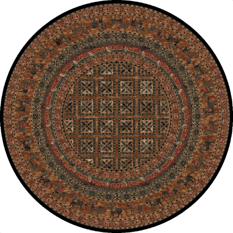 Mastercraft Mastercraft 4301/500 Kashqai Round Rug - Green