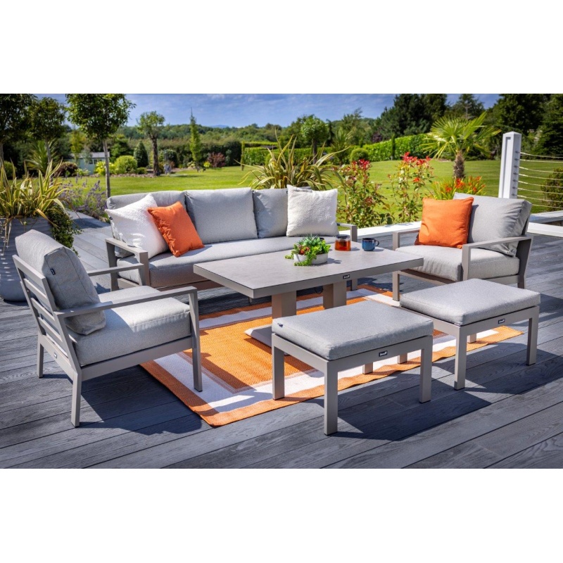 Hartman Hartman Rio Lounge Set With Adjustable Table - Taupe