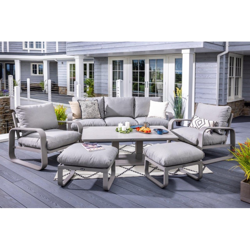 Hartman Hartman Halo Lounge Set With Adjustable Table - Taupe