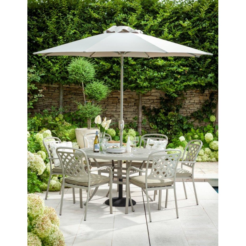 Hartman Hartman Berkeley 6 Seat Set With Parasol & Base - Maize