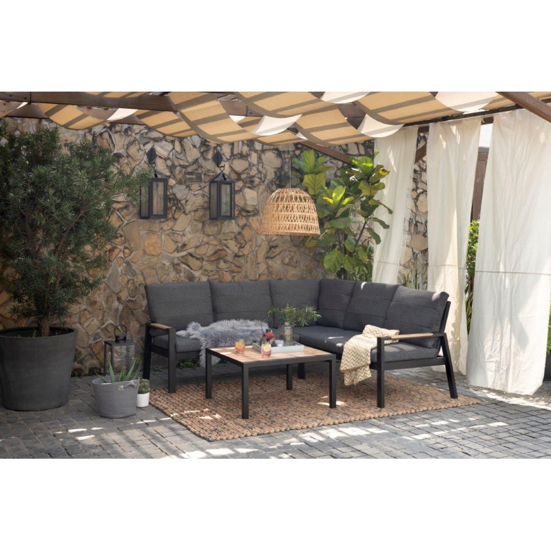 Lifestyle Garden Panama Corner Lounge Set - Black