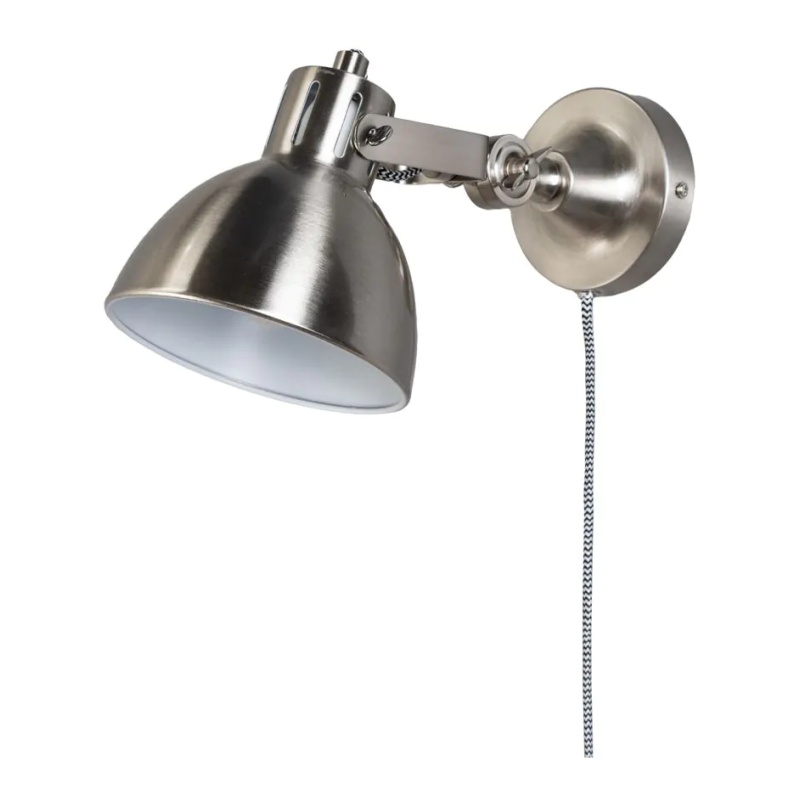 BHS Daria Plug In Wall Light - Satin Nickel