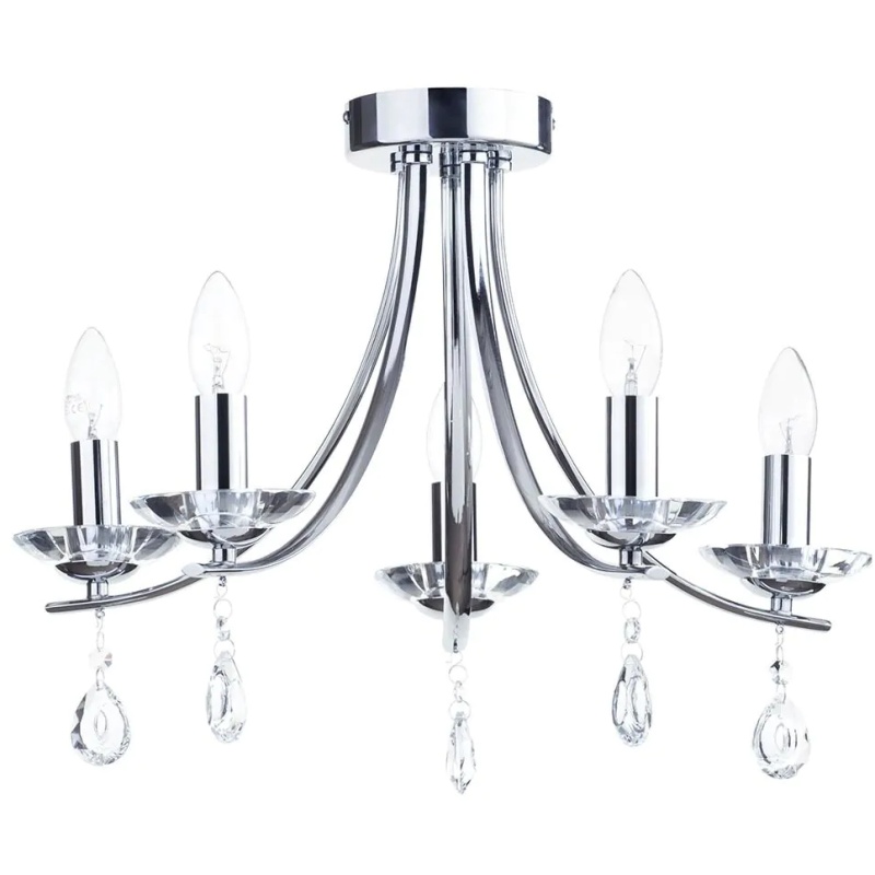 BHS Bugsy Flush Chrome Light - Chrome